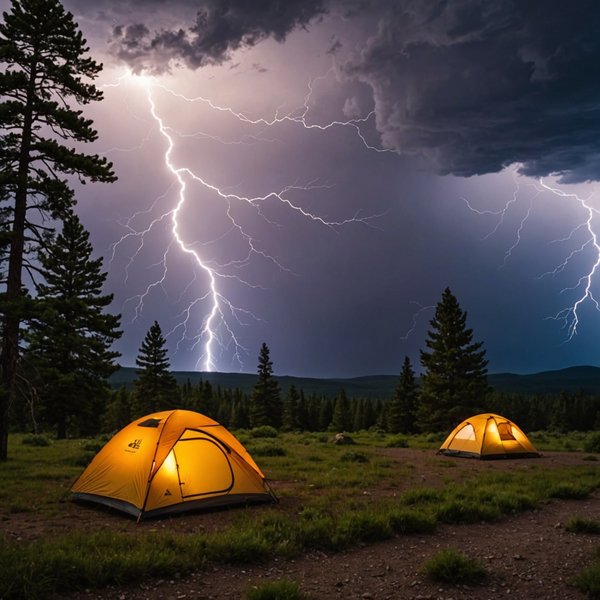 Quels sont les meilleurs moyens de se protéger des éclairs en camping?