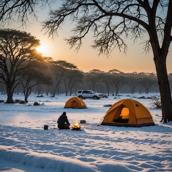 Quelles sont les meilleures pratiques pour camper en région de savane en hiver?